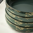 thumbnail image 5 of Thyme & Table Holiday Leaves 4-Pack Ceramic Low Bowl Set - Green, 5 of 6