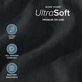 thumbnail image 4 of Bare Home Premium 1800 Collection 4-Piece Bed Sheet Set, Queen, Heathered Black, 4 of 9