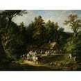thumbnail image 2 of Jan Feliks Piwarski 18x15 Black Ornate Wood Framed Double Matted Museum Art Print Titled - The “Last Penny” Tavern Near Warsaw (circa 1845), 2 of 5