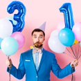 thumbnail image 3 of Number Balloons 16 Inch Blue 0-9 Number Mylar Foil Balloons 10 Pcs Blue Custom Digital Balloons for Birthday Engagement Graduations Anniversary Baby Shower Decor Party Supplies, 3 of 12