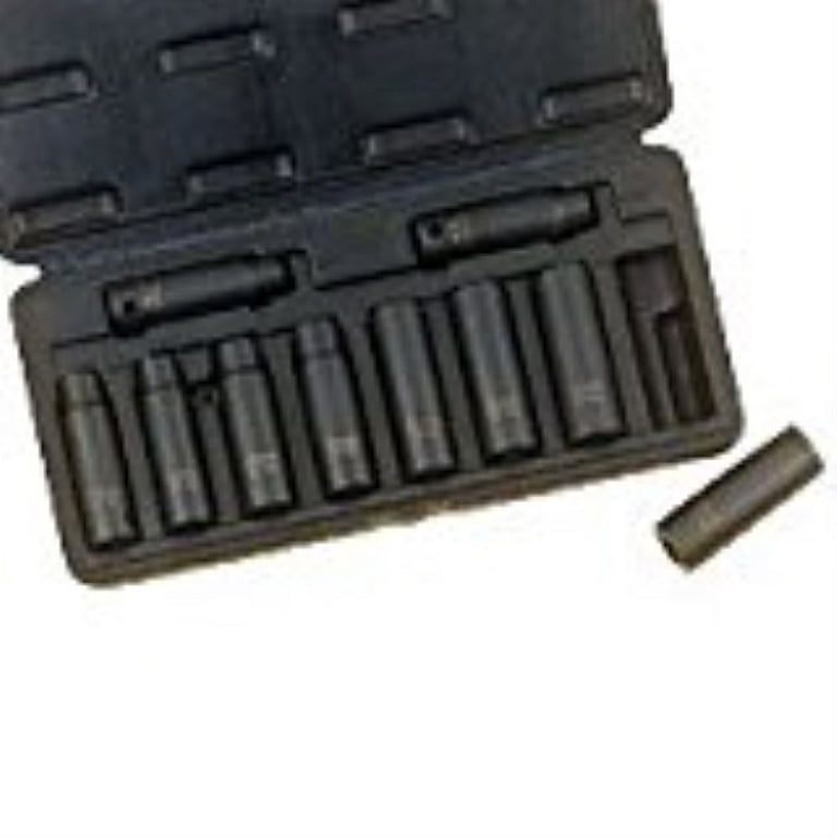 14pc 1/2” Drive Deep Impact Socket Set Metric 6-Point Chrome Moly W/ Case