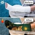 thumbnail image 7 of COEQINE Christmas Cat Leg Cast Covers Cast Sleeve for Foot Leg Protector Easy to Clean Cast Scratcher Sleeve Elastic Cast Socks Cover Cast Christmas Gifts for Kids Girls Small, 7 of 7