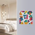 thumbnail image 4 of Yayeee Toggle Light Switch Wall Plate 2-Gang 4.56"x4.48" Decorative Outlet Cover, Purple Triangles, 4 of 7