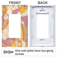 thumbnail image 3 of Yayeee Rocker Switch Wall Plate 2-Gang 4.7"x4.6" Home Decorative Outlet Cover, Purple Retro Rainbow, 3 of 6