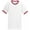 White/Red, variant on Mens Regular Guy 100% Cotton Ringer Tee Shirt, 2XL White/Red