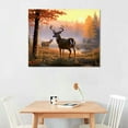 thumbnail image 2 of COMIO Deer Canvas wall art Rustic Canvas Painting Print Deer In Autumn Forest Landscape Pictures Poster Artwork Modern Home Living Room Bedroom Bathroom wall Decoration, 2 of 4