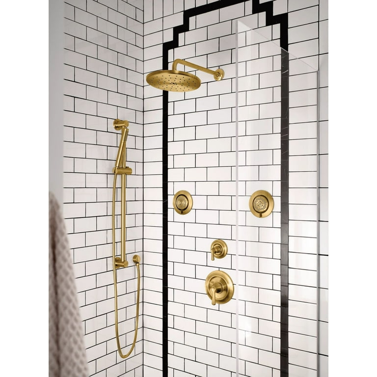 洋書 Golden shower girl 2 PERLIRIA INC Shower System with 12 in. Dual Rain Shower Head