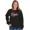 thumbnail image 4 of Hope Breast Cancer Awareness Ribbon Women Plus Size Crewneck Sweatshirt Brisco Brands 4X, 4 of 5