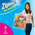 Ziploc Big Bag Double Zipper, Large, 5 Count