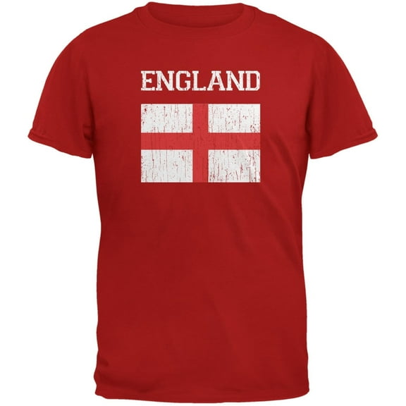 World Cup Distressed Flag England Red Youth T-Shirt - Youth Large