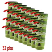 LIGHTSMAX Fly Catcher Trap, Fly Trap, Fly Bait, Fly Paper Ribbon, Sticky Fly Ribbons, Fly Paper Strips, Sticky Fly Strips, Flying Killer - 32PCS