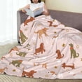 thumbnail image 6 of Salouo Star Cute Dog Print Bed Blankets,Flannel Blanket Comfortable Air Conditioning Blanket Lightweight Blanket for Sofa Bed Travel & Couch -80"x60", 6 of 8
