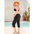 thumbnail image 6 of RELLECIGA Women's High Waisted Swim Capris Pants Long Board Shorts Beach Pants with Briefs, 6 of 8