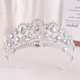 thumbnail image 1 of Nvzi Tiara de boda para novia, diadema de princesa, corona de novia, joyería para el cabello con diamantes de imitación de cristal,graduación, boda, fiesta de disfraces (AB), 1 of 4
