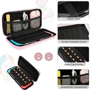 TCJJ Unicorn Hard Carrying Case for Nintendo Switch- Pink Portable Travel Case with Soft TPU Protective Case Cover Compatible with Nintendo Switch for Girls, Christmas Birthday Unicorn Gift for Girls
