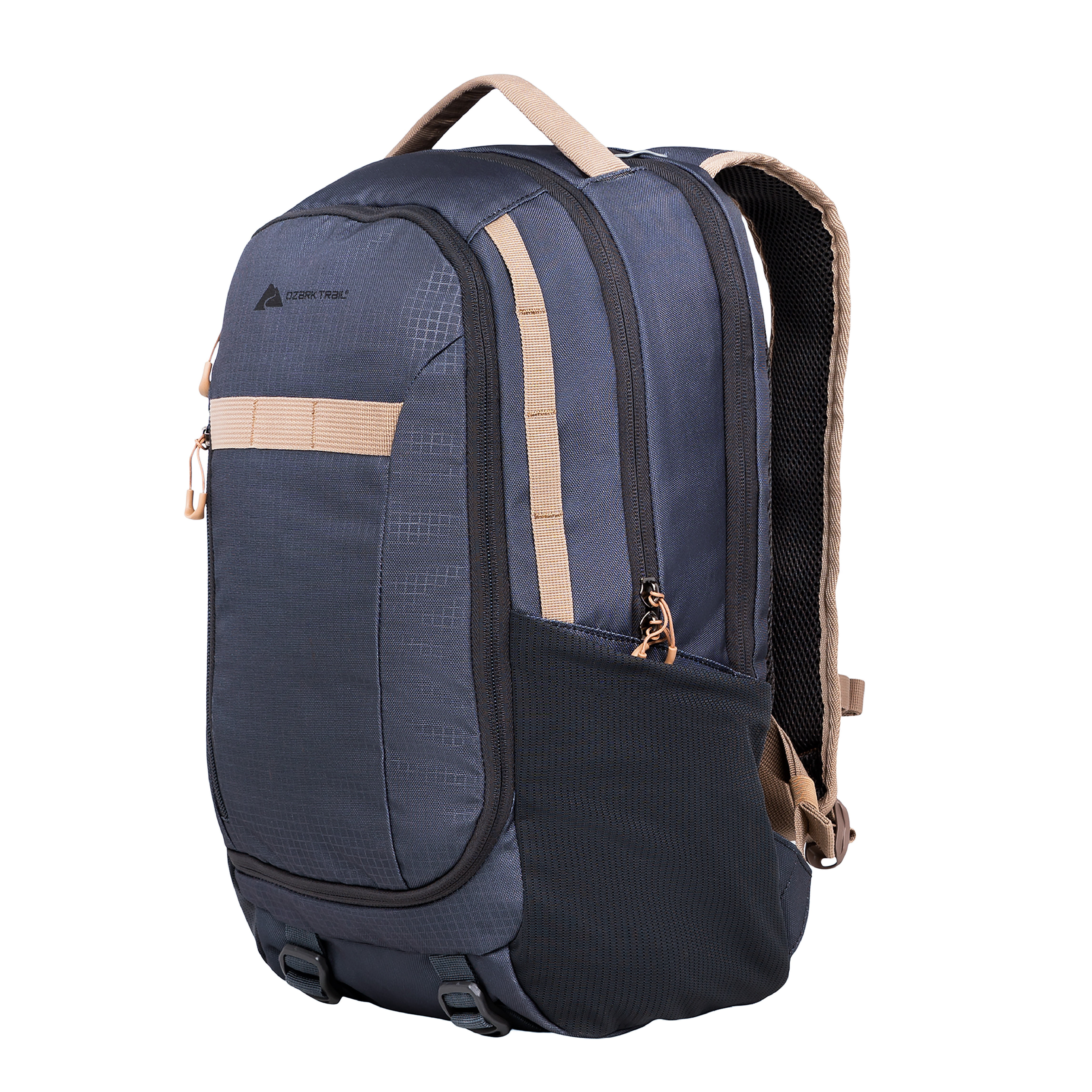 Ozark Trail 20L Adult/Teen Polyester Cedar Daypack Backpack with Padded Laptop Compartment, Gray