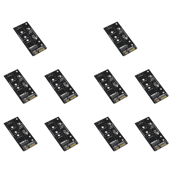 10X Adaptador M.2 Adaptador M2 una Adaptador M.2 una Convertidor M.2 NGFF 2.5 Pulgadas SATA3 Tarjeta B Clave para 2230-2280 M2 SSD