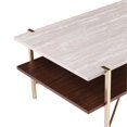 thumbnail image 4 of SEI Meubles Ardmillan Faux Marbre Table Basse en Blanc et Tabac, 4 of 7