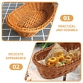 thumbnail image 2 of PAMINGONO Woven Tray Basket Kitchen Fruit Serving Tray Light Brown Polypropylene Woven Fibers 3Pcs, 2 of 8