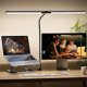 thumbnail image 1 of Lámpara LED de escritorio doble, lámpara de escritorio con 3 modos de color y 10 ajustes de brillo, lámpara de mesa con brazo flexible ajustable de 360° para lectura, hogar y oficina [Negro, 50 cm], 1 of 8
