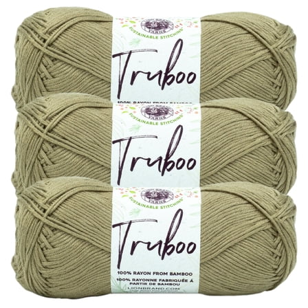 Lion Brand Yarn Truboo Khaki Yarn 3 Pack