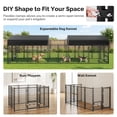 thumbnail image 4 of Outdoor Dog Kennel, Dog Run for Outdoor, Large Dog Pens Cage with Roof Waterproof for Large to Medium Dog Outside (8'Lx4'Wx6'H), 4 of 8