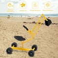 thumbnail image 3 of GVN Heavy Duty Steel Frame Kid Ride-on Sand Digger, Rotation Seat Goes 360 Degrees Around, Use in Backyard Sandbox, Dirt and Snow, 3 of 7