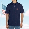 thumbnail image 5 of Navy USA Splatter Polo Shirt for Men Women American Golf Shirt Short Sleeve, 5 of 7
