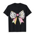 thumbnail image 1 of Camiseta de Cuello Redondo de Manga Corta de la Mujer, Top de Moda para Invierno Y Primavera Impresa de Navidad Casual 3/4, 1 of 7