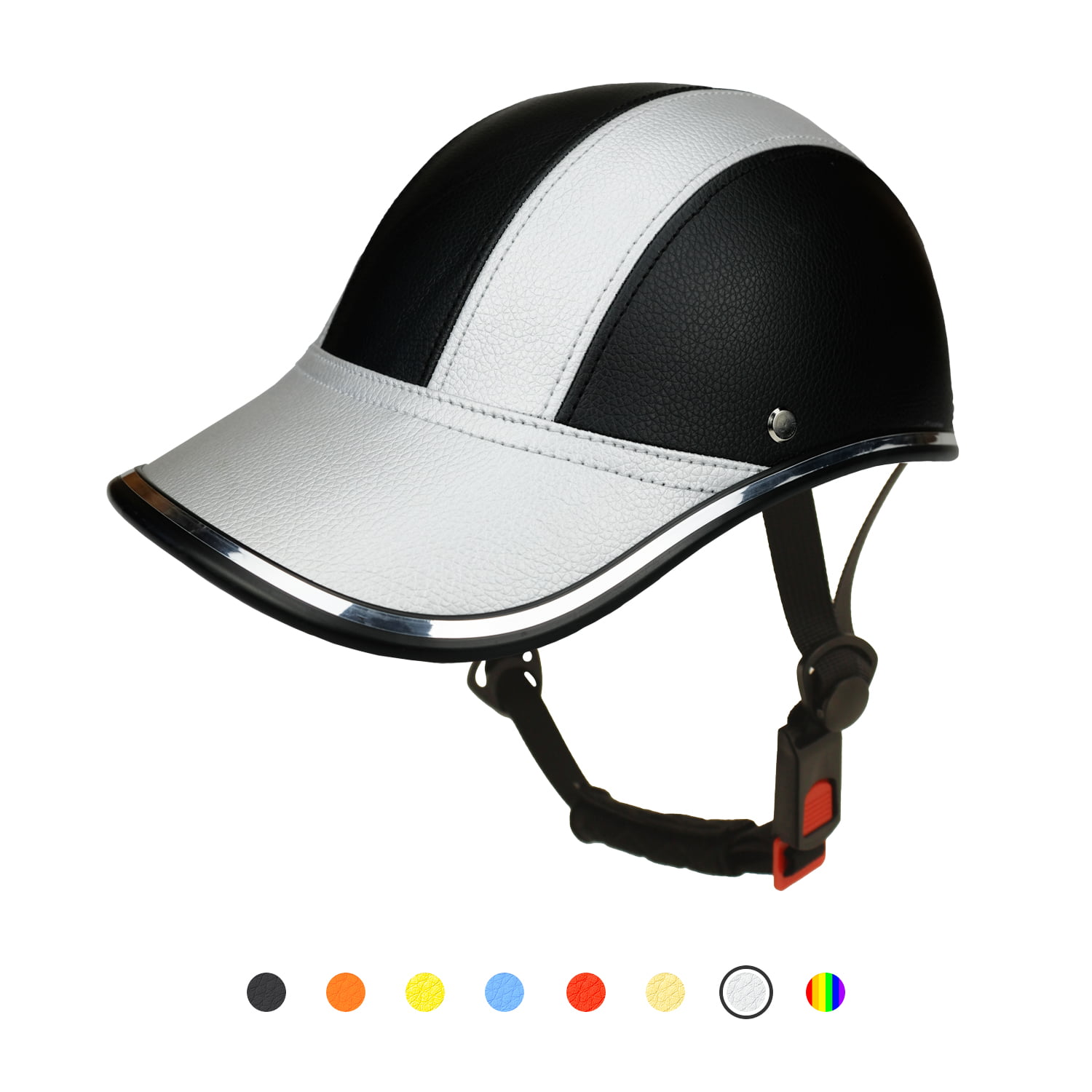 Durable Baseball Cap Style Bike Cycling Helmet Anti-UV Safe Hat Visor Black 