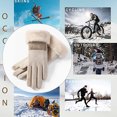 thumbnail image 4 of Guantes térmicos de invierno con pantalla táctil y forro polar, resistentes al viento, para esquiar al aire libre, regalo para mujer 1019, 4 of 5