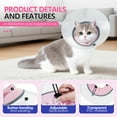 thumbnail image 5 of Cat Cone Collar Soft Comfortable Waterproof Recovery Cone After Surgery to Stop Licking and Scratch, Plastic Kittens Elizabeth Head/Neck Cone, 5 of 7
