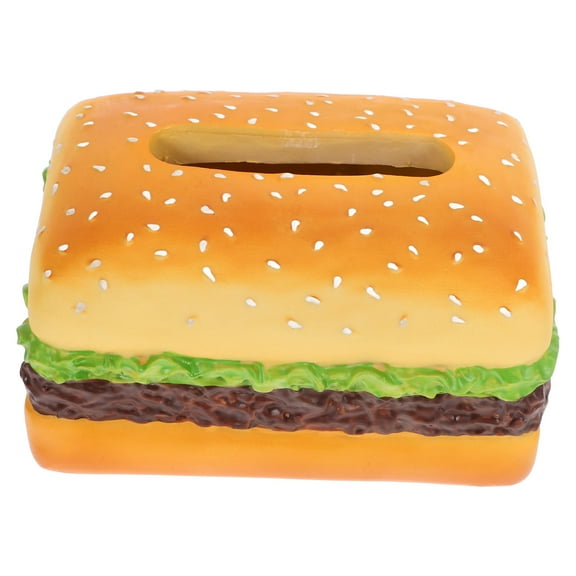 WHAMVOX Tissue Box Resin Simulation Hamburger Car Tissue Box Tabletop Tissue Dispenser