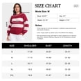 thumbnail image 6 of Asklazy Women’s Relaxed Fit Soft Knit Fabric Sweater Long Sleeve Pullover Crew Neck Casual Winter Top,US Size,Red Snowflakes,L, 6 of 9