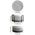 thumbnail image 2 of 8 Pcs Drink Coasters with Holder, 4 Colors Absorbent Coasters for Drinks, Minimalist Cotton Woven Coaster Set for Home Decor Tabletop Protection Suitable for Kinds of Cups, 4.3 Inches, 2 of 6