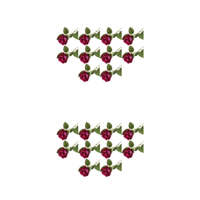 Bearachild Ramo de flores artificiales de plástico de 10 piezas para bodas, aspecto realista, respetuoso con el medio ambiente, duradero, roseo rosario 2Conjunto