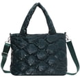 thumbnail image 1 of Bolso Bandolera para Mujer Nylon Algodón Acolchado Señoras Tote (Verde), 1 of 9