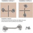 thumbnail image 5 of 3in Gate Hook, Stainless Steel Cabin Hook And Eye Latch Lock For Shed Door Window, 5 of 5
