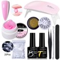 thumbnail image 1 of LILYCUTE 10PCS Poly Gel Esmalte Set Antiadherente Mano Extensión Sólida De Uñas De Construcción Rápida 8ml, 1 of 4