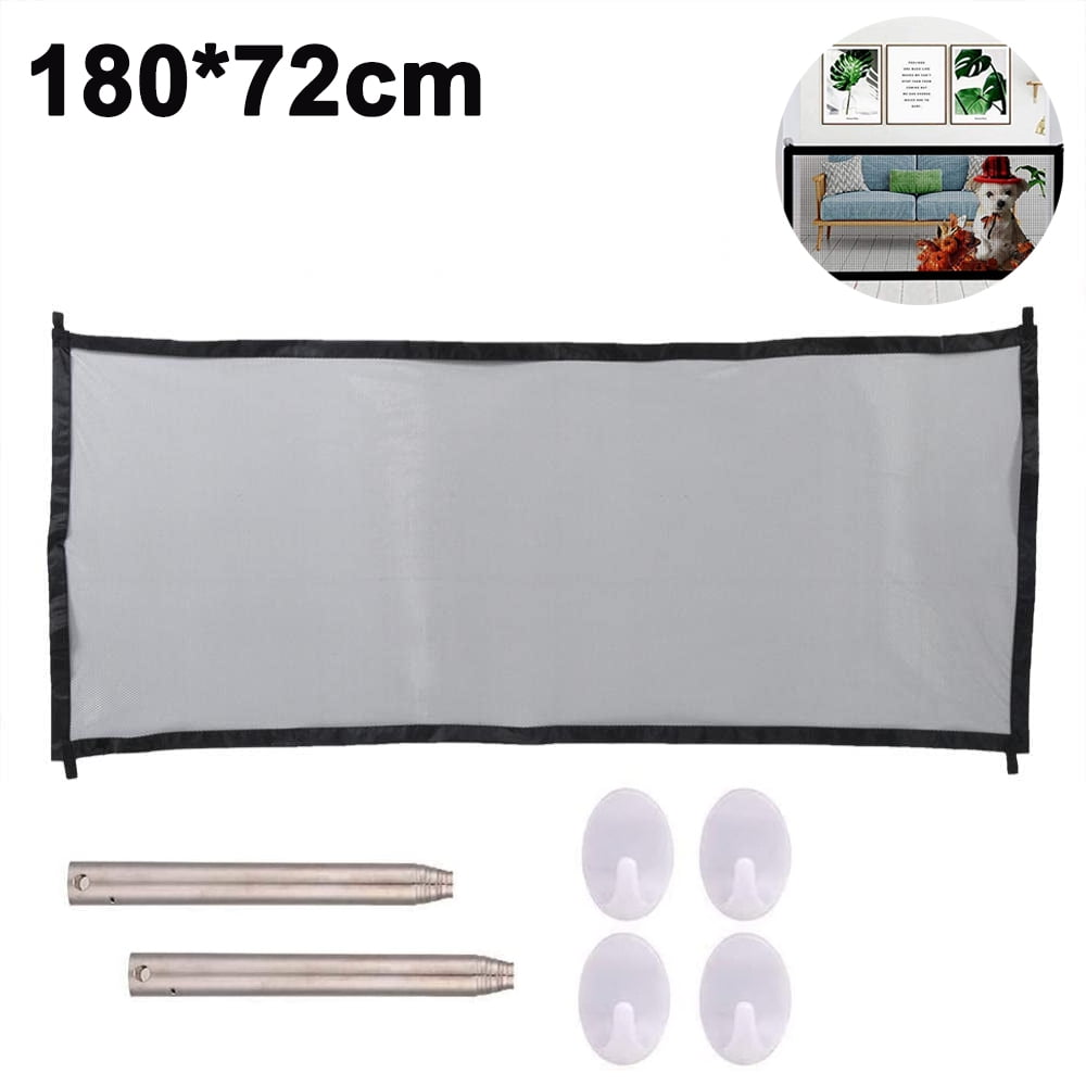 Magic Pet Gate for Dog Cat, Portable Folding Mesh Safety Dog Gate