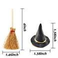 thumbnail image 2 of HUASHENG 24PCS/set Witch Hat With Miniature With Red Rope Plastic Witch Hats And For Halloween For Halloween Craft Decoration Access, 2 of 5