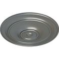 thumbnail image 3 of 40 1/4"OD x 3 1/8"P Small Classic Ceiling Medallion (Fits Canopies up to 10"), Hand-Painted Silver, 3 of 6