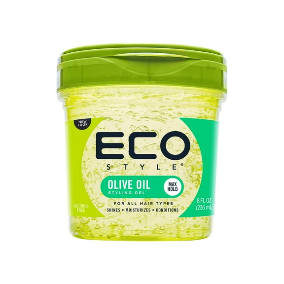 Eco Style 100% Olive Oil Gel, 8 Ounce, Ideal for All Hair Types