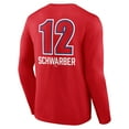 thumbnail image 3 of Men's Kyle Schwarber Red Philadelphia Phillies Fastball Player Name & Number Long Sleeve T-Shirt, 3 of 3