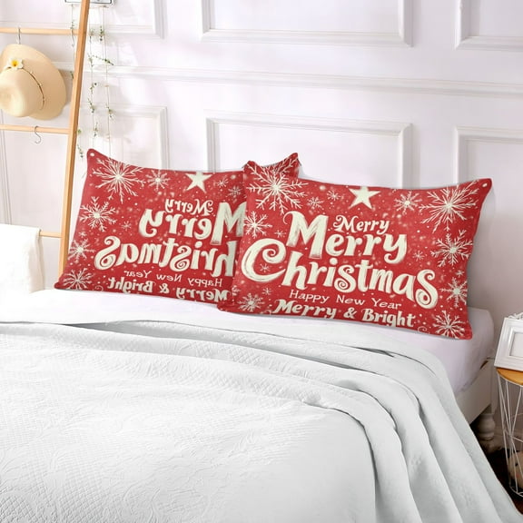 Pillow Case Plush Pillow Classical White Christmas Snowflake Patterned Case standard size/King size/Queen size Bed Pillow Pillowcases