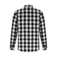thumbnail image 6 of Business Casual Outfits for Men Fashion Button Down Checkered Long Sleeve Turndown Elastic Blouse Shirt Baggy Comfortable Color Block Shirt Soft Fall Workout Tops with Pocket Plaid Shirt Men, 6 of 9