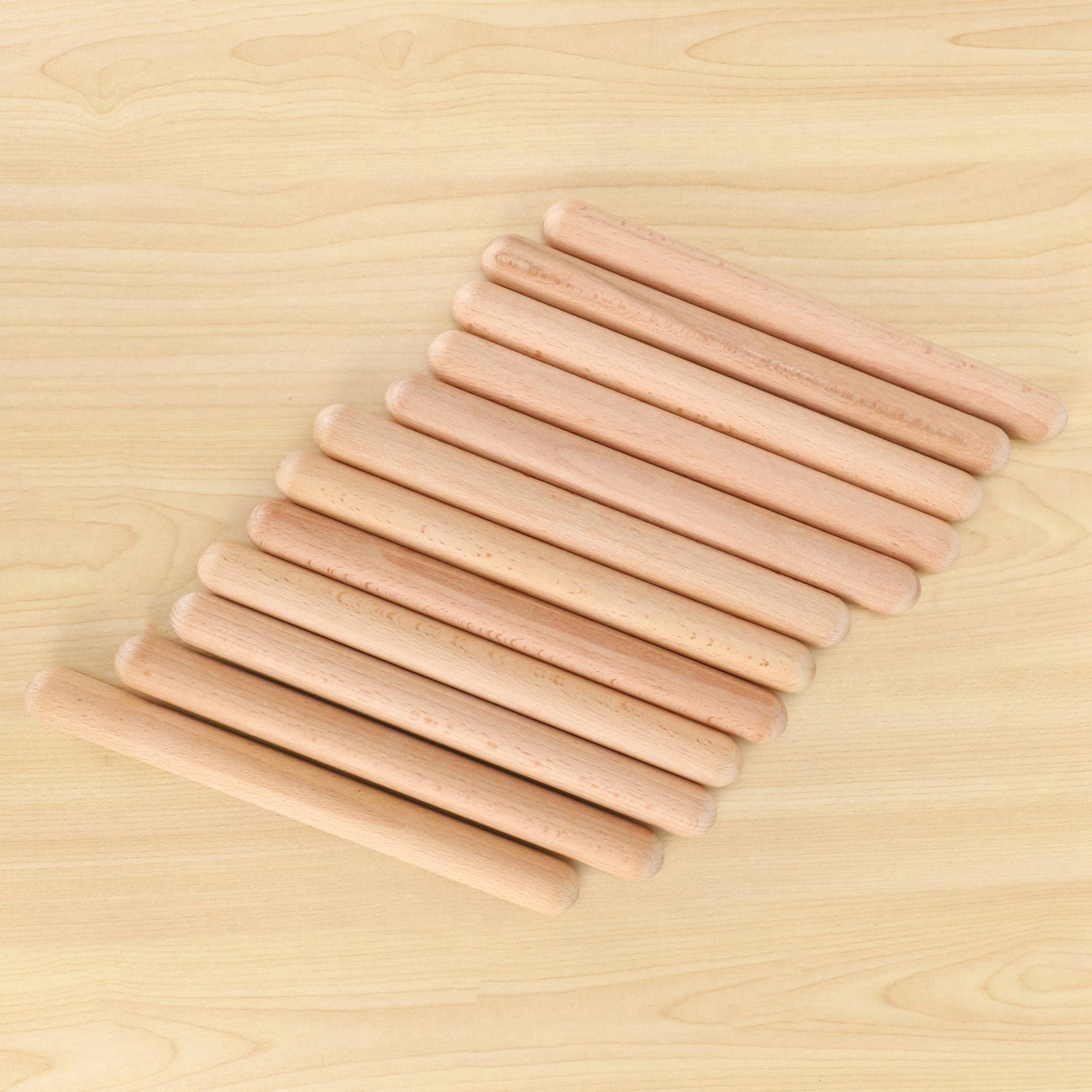 12 Pairs Wood Claves Musical Percussion Instrument Rhythm Sticks Percussion Rhythm Sticks Children Musical Toy