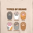 thumbnail image 3 of Instant Message - Types Of Cat Beans - Women's Lightweight French Terry Long Sleeve Shirt, 3 of 6