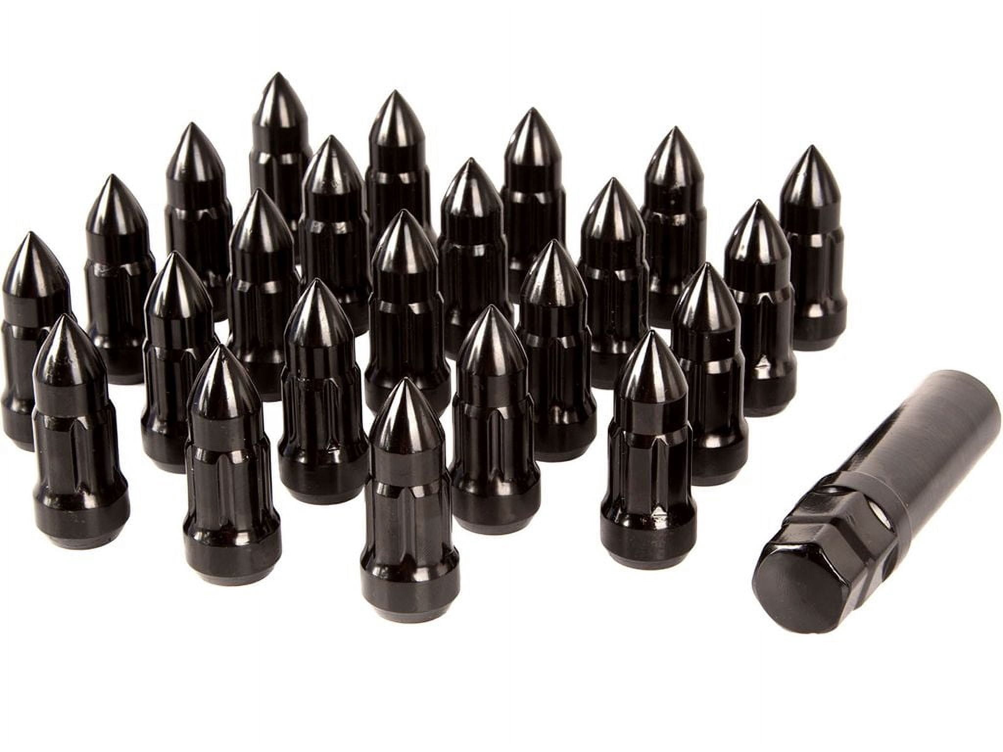 Rugged Ridge by RealTruck Wheel Lug Nut | 23 Piece, 1/2x20, Bullet Style, Black | 16715.25