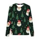 thumbnail image 4 of Conjuntos de blusas y camisas de cuello redondo y manga larga con estampado navideño para niños Camisa de manga larga con cuello redondo y cintura elástica Pantalones largos Conjunto de traje de casa, 4 of 6